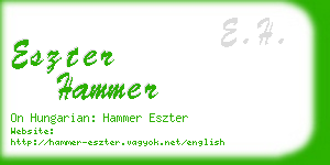 eszter hammer business card